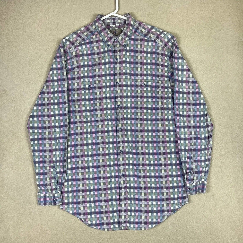 The Territory Ahead Mens XL Multicolor Plaid Long Sleeve Button Up Shirt Cotton